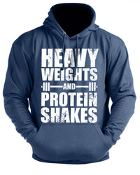Heavy Weights and Protein Shakes - Gym Hoodie