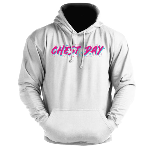 Retro Chest Day - Gym Hoodie