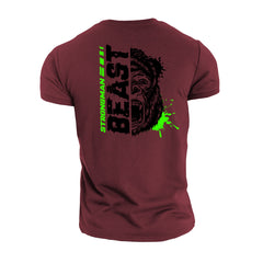 Strongman Beast Green - Gym T-Shirt