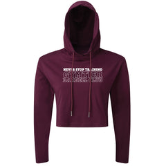 Gymtier Barbell Club - Never Stop Training Chest - Cropped Hoodie