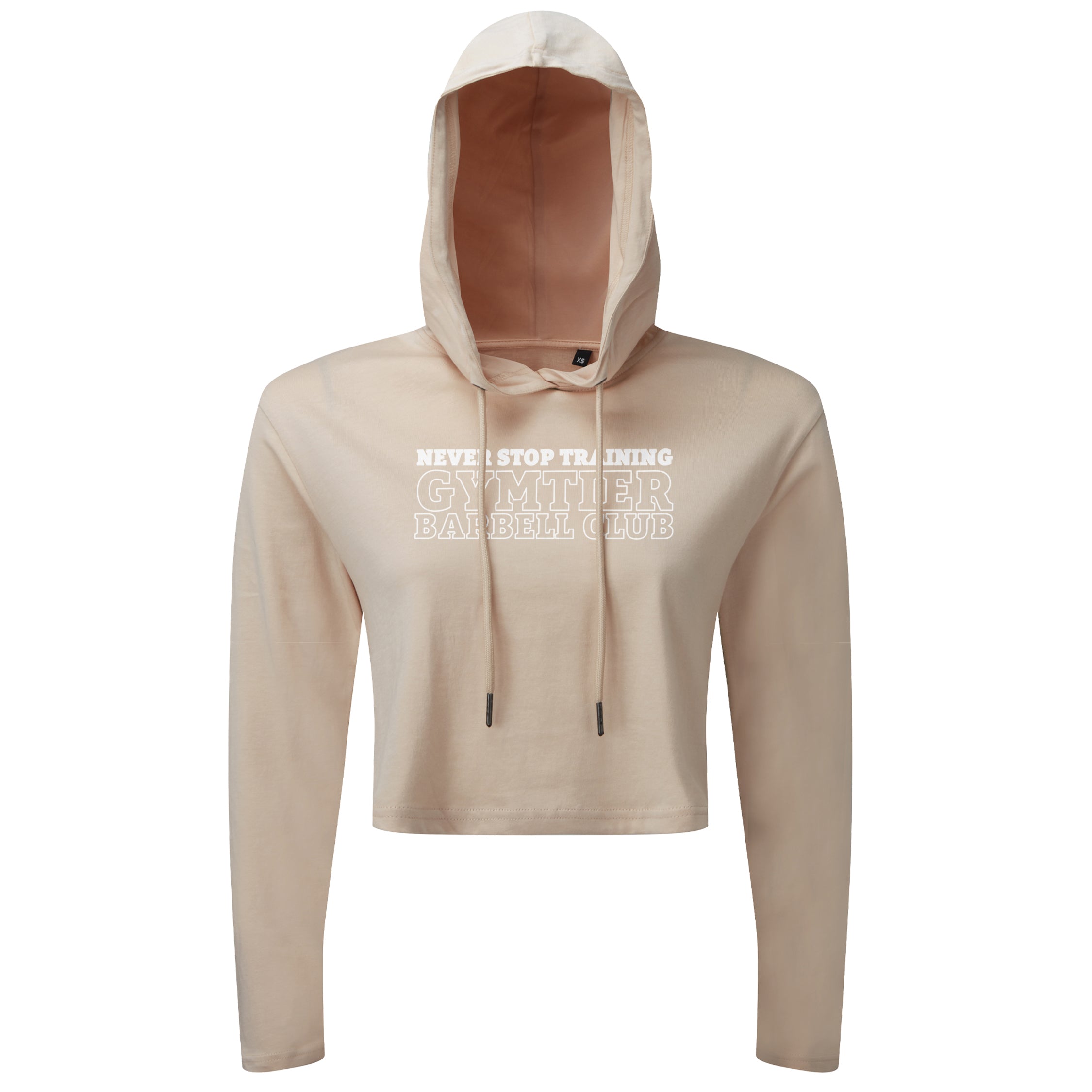 Gymtier Barbell Club - Never Stop Training Chest - Cropped Hoodie