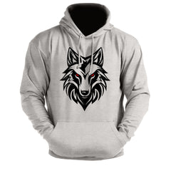 Untamed Wolf Red Eyes - Gym Hoodie