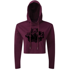 Untamed Wolf Pack - Cropped Hoodie